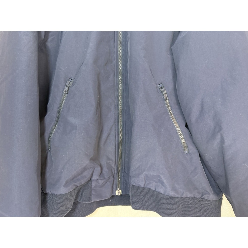 Vintage L.L Bean Navy Blue Warm Up Jacket Fleece Lined Men's Large - Picture 3 of 7